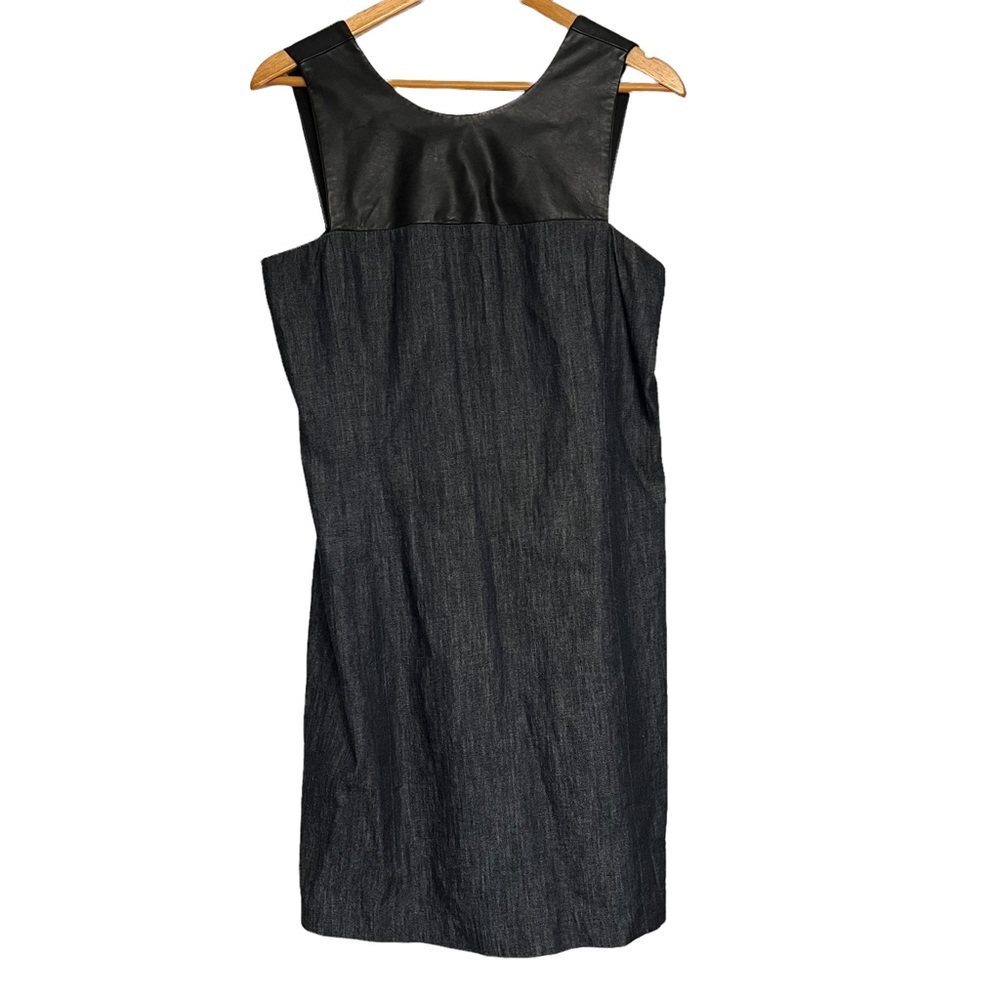 Lauren Ralph Lauren Women's Faux Leather Denim Dress Size 10